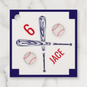 Gepersonaliseerde Baseball Party Favor Labels (Voorkant)