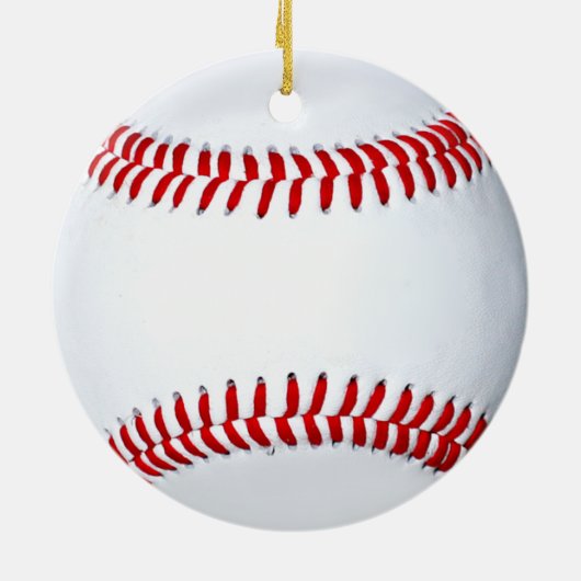 Gepersonaliseerde Baseball Player-cadeautjes Keramisch Ornament (Achterkant)