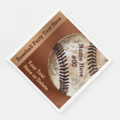 Gepersonaliseerde  Baseball servetten, Jouw tekst Servet (Hoek)