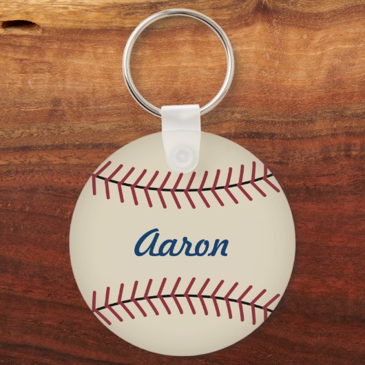 Gepersonaliseerde  Baseball Sleutelhanger Gift (Voorkant)