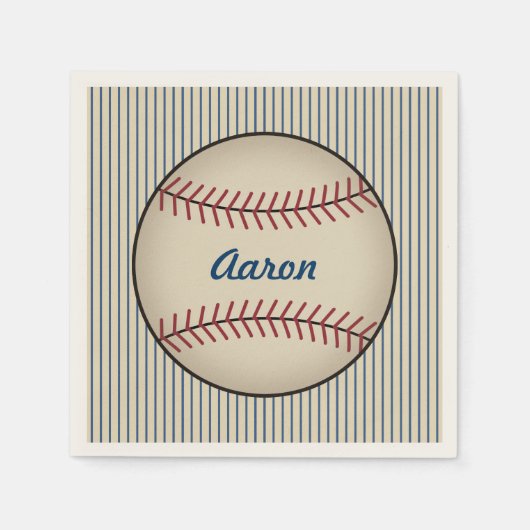 Gepersonaliseerde Baseball Sports Party servetten (Voorkant)