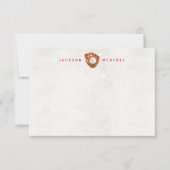 Gepersonaliseerde Baseball Stationery Note Cards Bedankkaart (Voorkant)
