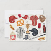 Gepersonaliseerde Baseball Stationery Note Cards Bedankkaart (Achterkant)