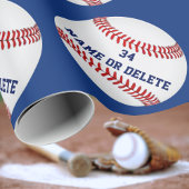 Gepersonaliseerde Baseball Wrapping Paper JOUW TEK Cadeaupapier