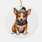 Gepersonaliseerde Basenji-hond Keramisch Ornament (Voorkant)