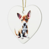 Gepersonaliseerde Basenji Puppy Keramisch Ornament (Links)