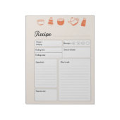 Gepersonaliseerde Basis Recept Pagina's Notitieblo Notitieblok (Linkerzijde)