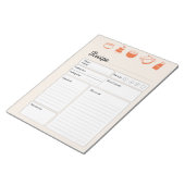 Gepersonaliseerde Basis Recept Pagina's Notitieblo Notitieblok (Schuin)