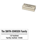 Gepersonaliseerde basisfamilienaam plus adres rubberstempel (Gestempeld)