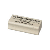 Gepersonaliseerde basisfamilienaam plus adres rubberstempel (Stempel)