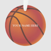 Gepersonaliseerde Basket Ball Naam Kerstmis Ornament (voorkant)