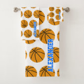 Gepersonaliseerde Basketbal Ball Pattern Kinder Bad Handdoek (Insitu)