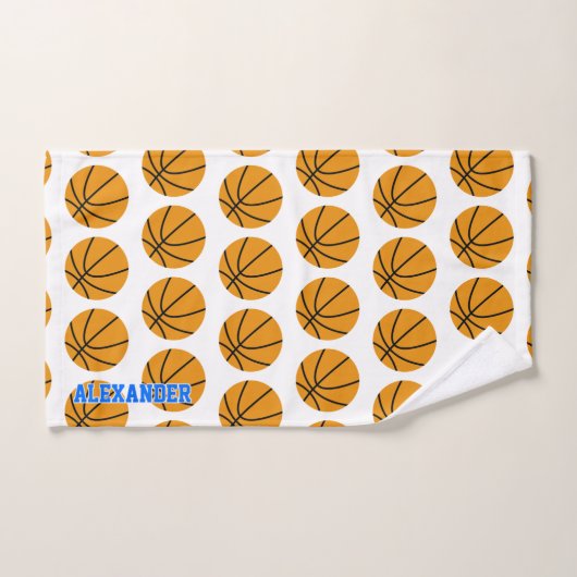 Gepersonaliseerde Basketbal Ball Pattern Kinder Bad Handdoek (Handdoek)