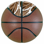 Gepersonaliseerde Basketbal – Boho Monogram Bruin (Rechts)