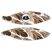 Gepersonaliseerde Basketbal – Boho Monogram Bruin (Panelen)
