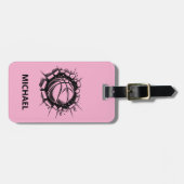 Gepersonaliseerde basketbal Breaking the Wall Bagagelabel (Voorkant horizontaal)
