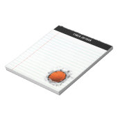 Gepersonaliseerde Basketbal cadeau-ideeën Notitieblok (Linkerzijde)