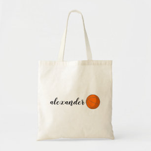 Gepersonaliseerde basketbal Canvas tas, basketbal Tote Bag