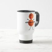 Gepersonaliseerde basketbal Cartoon Reisbeker (Voorkant rechts)