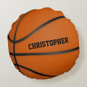 Gepersonaliseerde Basketbal Cirkel Rond Kussen (Achterkant)