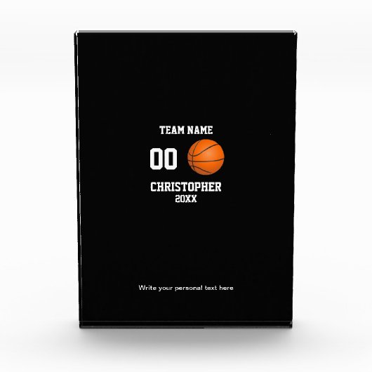 Gepersonaliseerde Basketbal Collage Fotoblokken (Voorkant)