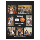 Gepersonaliseerde Basketbal Collage Klembord (Achterkant)