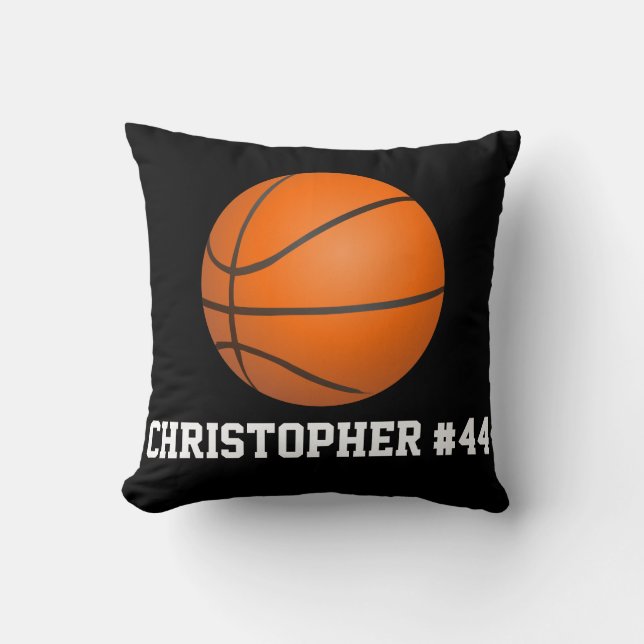 Gepersonaliseerde Basketbal Decor Kussen (Voorkant)