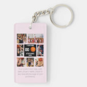 Gepersonaliseerde Basketbal Fotocollage Sleutelhanger (achterkant)