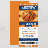 Gepersonaliseerde Basketbal Game Ticket Verjaardag Kaart (Voorkant / Achterkant)