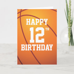 Gepersonaliseerde basketbal Happy Birthday Kaart