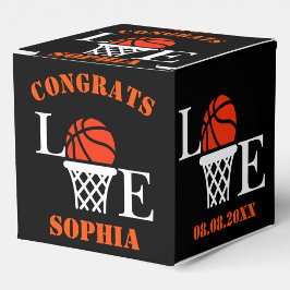 Gepersonaliseerde basketbal hoepels, basketbalspel bedankdoosjes