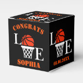 Gepersonaliseerde basketbal hoepels, basketbalspel bedankdoosjes (Voorkant Zijde)