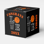 Gepersonaliseerde basketbal hoepels, basketbalspel bedankdoosjes (Voorkant Zijde)