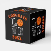 Gepersonaliseerde basketbal hoepels, basketbalspel bedankdoosjes (Achterkant)