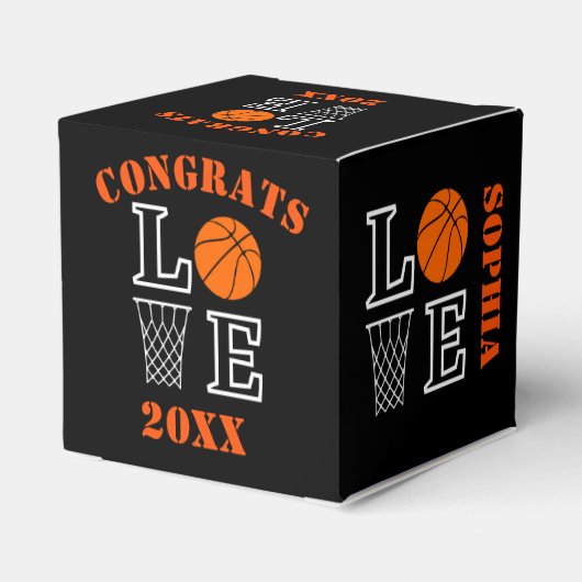 Gepersonaliseerde basketbal hoepels, basketbalspel bedankdoosjes (Achterkant)