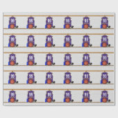 Gepersonaliseerde Basketbal Jersey Paarse | Goud Cadeaupapier (Vlak)