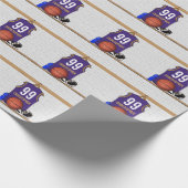 Gepersonaliseerde Basketbal Jersey Paarse | Goud Cadeaupapier (Hoek)