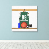 Gepersonaliseerde Basketbal Jersey verpakt Canvas (Insitu (Houten vloer))