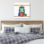 Gepersonaliseerde Basketbal Jersey verpakt Canvas Afdruk (Insitu (Slaapkamer))