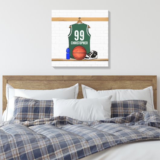 Gepersonaliseerde Basketbal Jersey verpakt Canvas Afdruk (Insitu (Slaapkamer))