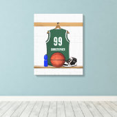 Gepersonaliseerde Basketbal Jersey verpakt Canvas Afdruk (Insitu (Houten vloer))