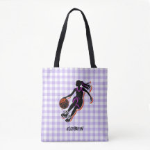 Gepersonaliseerde Basketbal Meisje Canvas tas