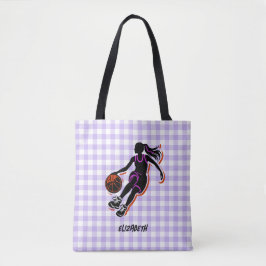 Gepersonaliseerde Basketbal Meisje Canvas tas