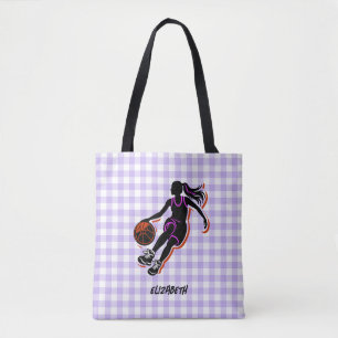 Gepersonaliseerde Basketbal Meisje Canvas tas