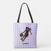 Gepersonaliseerde Basketbal Meisje Canvas tas (Achterkant)