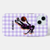 Gepersonaliseerde Basketbal Meisje IPhone 15 Hoesj Case-Mate iPhone Case (Achterkant (horizontaal))
