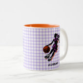 Gepersonaliseerde Basketbal Meisje Koffie Mok (Voorkant rechts)
