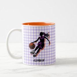 Gepersonaliseerde Basketbal Meisje Koffie Mok