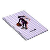 Gepersonaliseerde Basketbal Meisje Notitieboek (Rechterzijde)