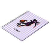 Gepersonaliseerde Basketbal Meisje Notitieboek (Linkerzijde)